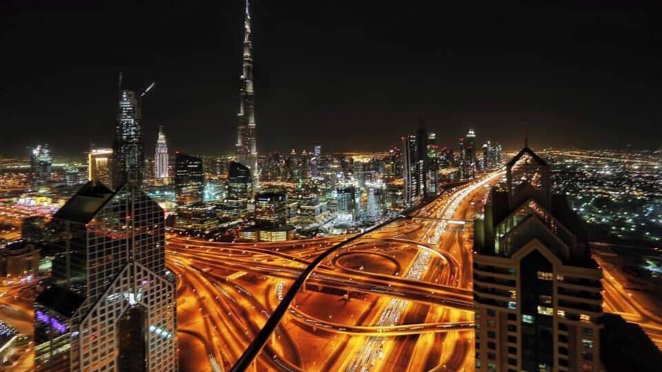 Nothing beats the view from the 42nd floor of the Shangri-La Hotel in Dubai