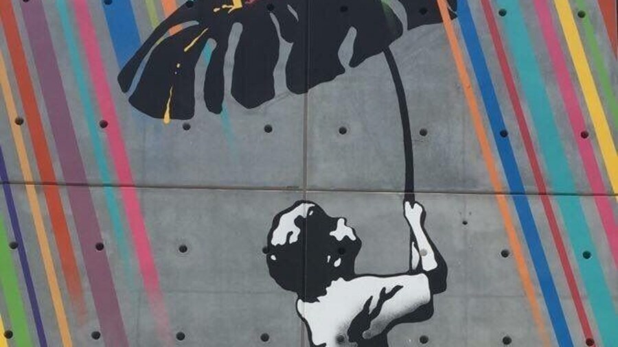 Rainbow rain under the scorching sun. | DxB 2016