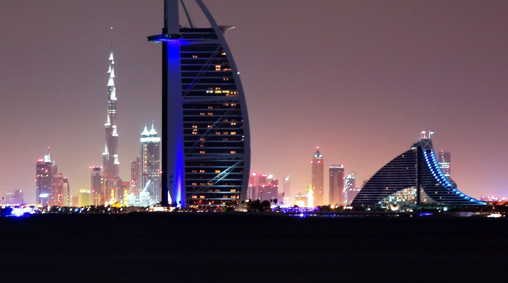 Taken on a midnight tour of Dubai by my taxi driver, taken from one of the palm islands. Burj al Arab, Jumairah Beach hotel, and Burj Khalifa. I grew up reading about the buildings of Dubai, and was in awe seeing them in person. #stunningstructures