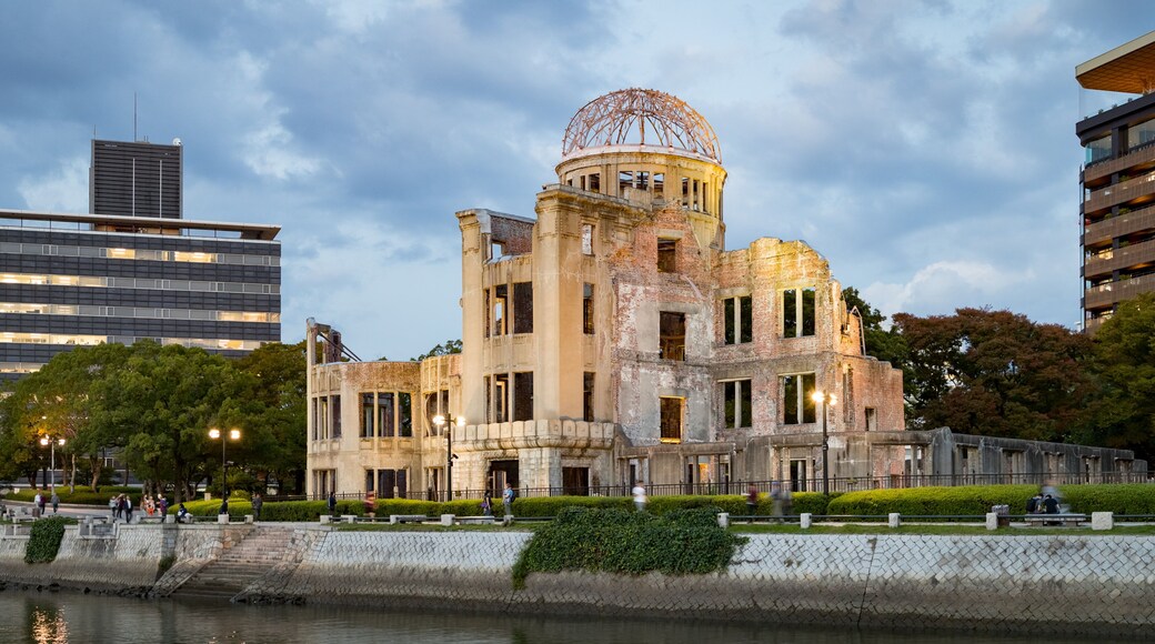 Hiroshima which includes heritage elements, a river or creek and building ruins