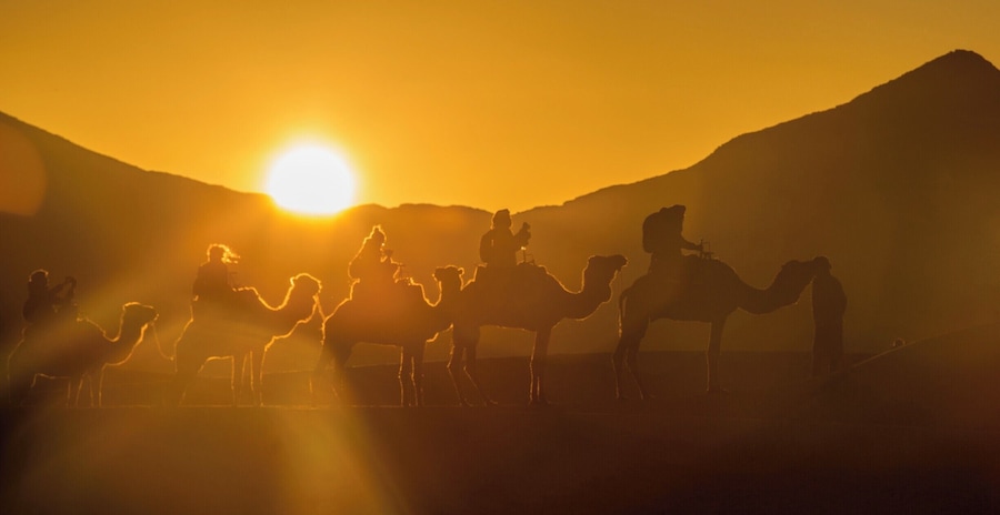 Sunrise in the Sahara.