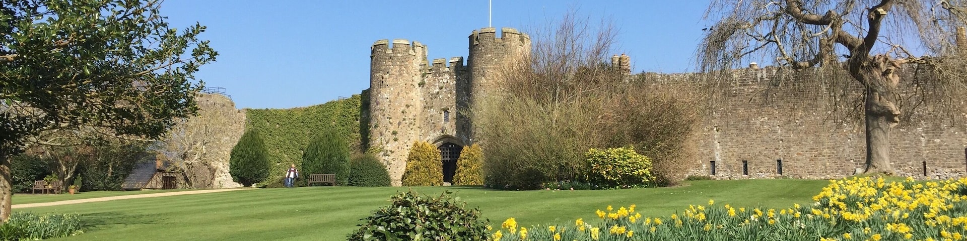 Amberly castle, hotel and restaurant. You can wander in and have a look.