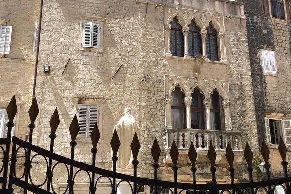 Cipiko Palace in Trogir, opposite the cathedral, was the house of a prominent family during the 15th century.