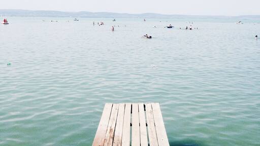 Visiting the Balaton lake in Hungary. A special lake where you can walk more than 500m without swimming and the deepest point is only 3m. It is also one of the biggest lakes in Europe. #travel #lake #hungary
