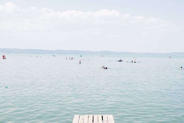 Visiting the Balaton lake in Hungary. A special lake where you can walk more than 500m without swimming and the deepest point is only 3m. It is also one of the biggest lakes in Europe. #travel #lake #hungary