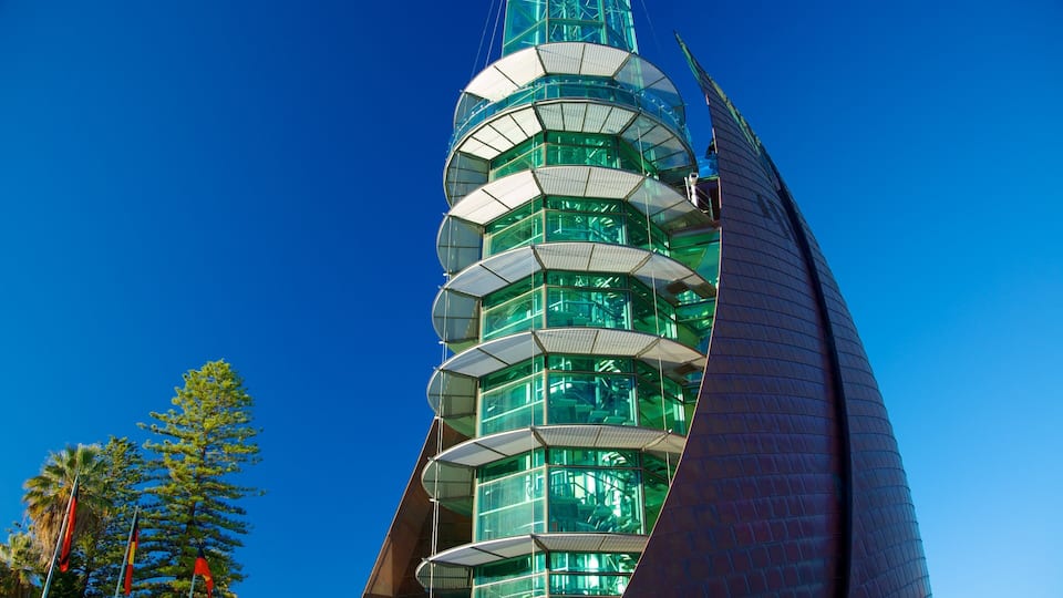 Swan Bells Belltower featuring central business district, a high rise building and a city