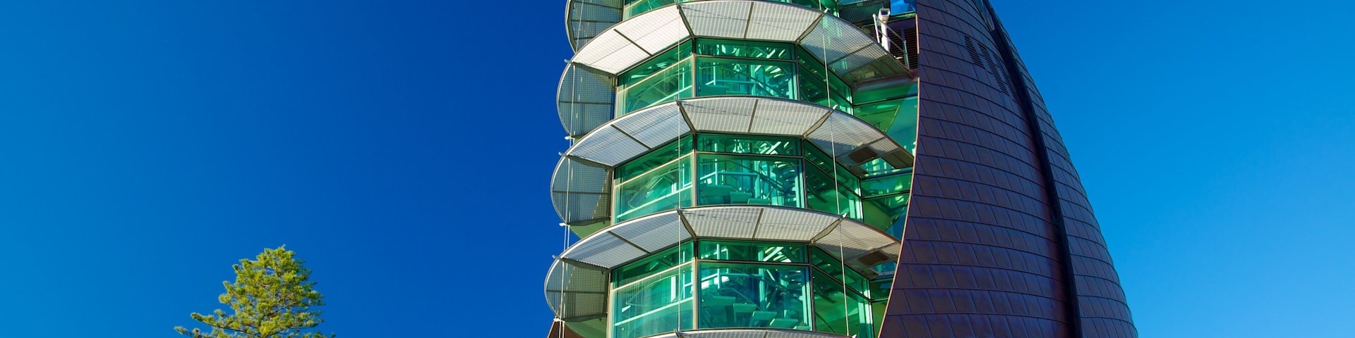Swan Bells Belltower featuring central business district, a high rise building and a city