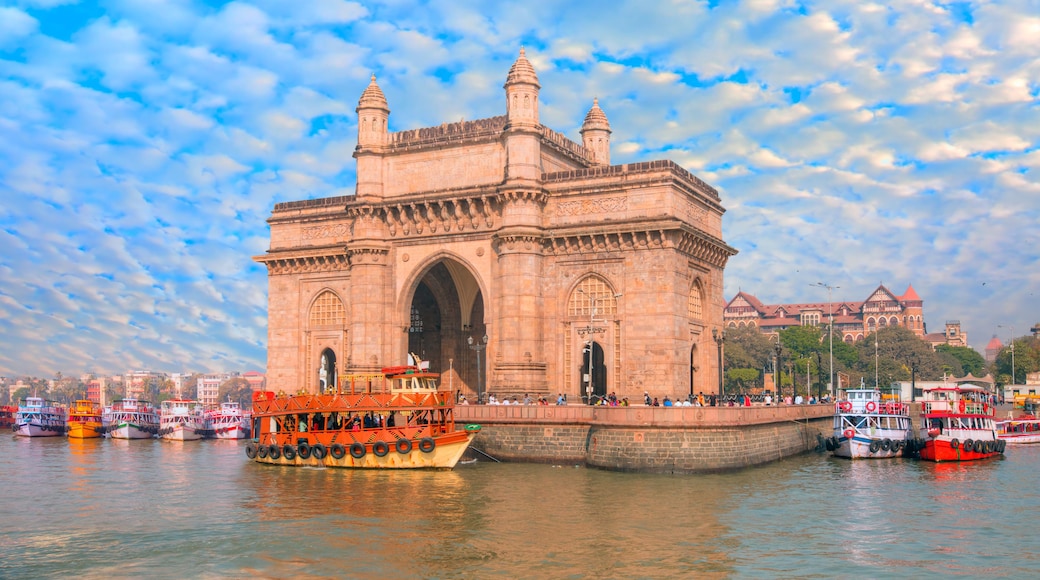The Gateway of India and boats as seen from the Harbour - Mumbai, India