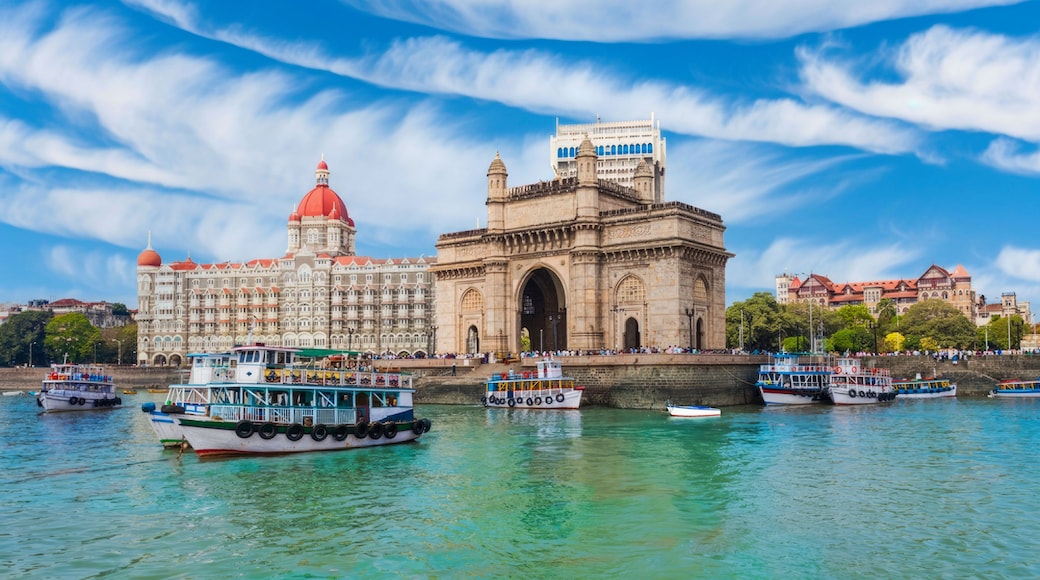 Gateway of India overlooks the Arabian Sea in Mumbai, Maharashtra.