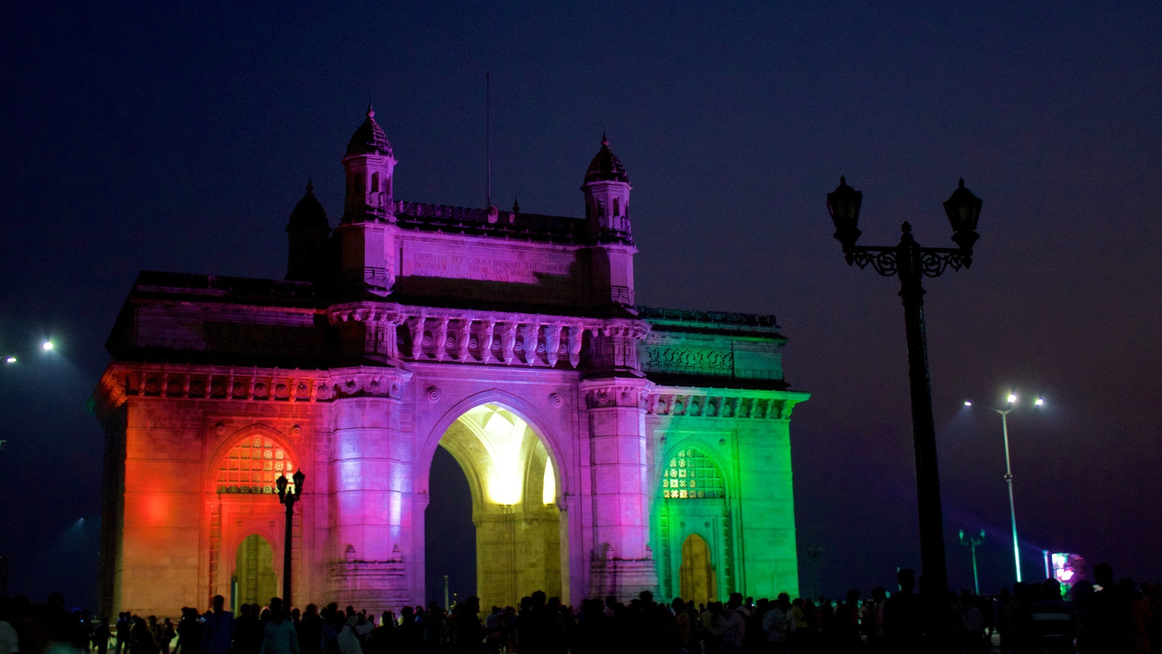 Gateway of India featuring night scenes