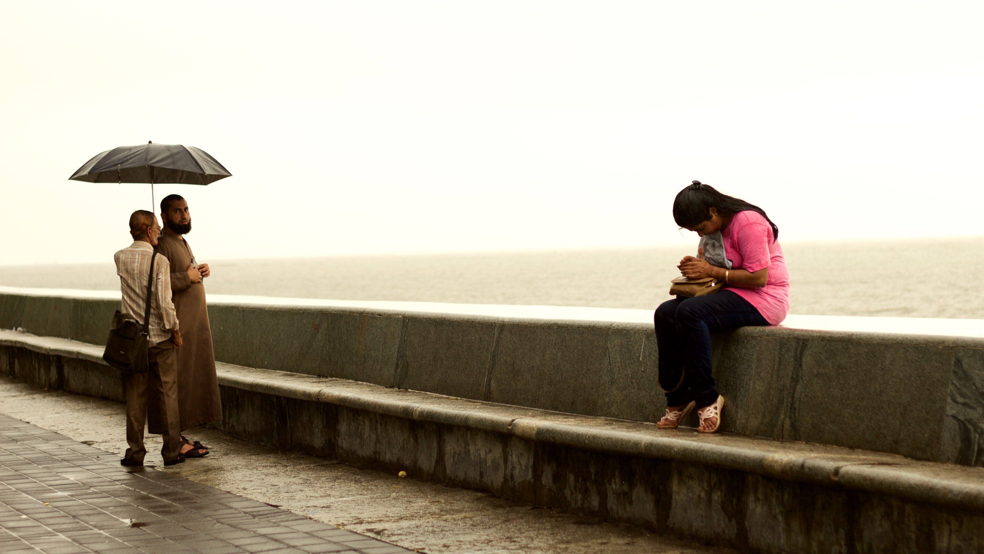 Marine Drive as well as a small group of people