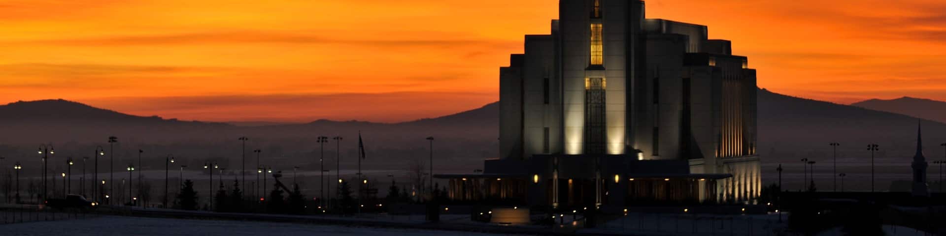 Rexburg which includes a sunset and a church or cathedral