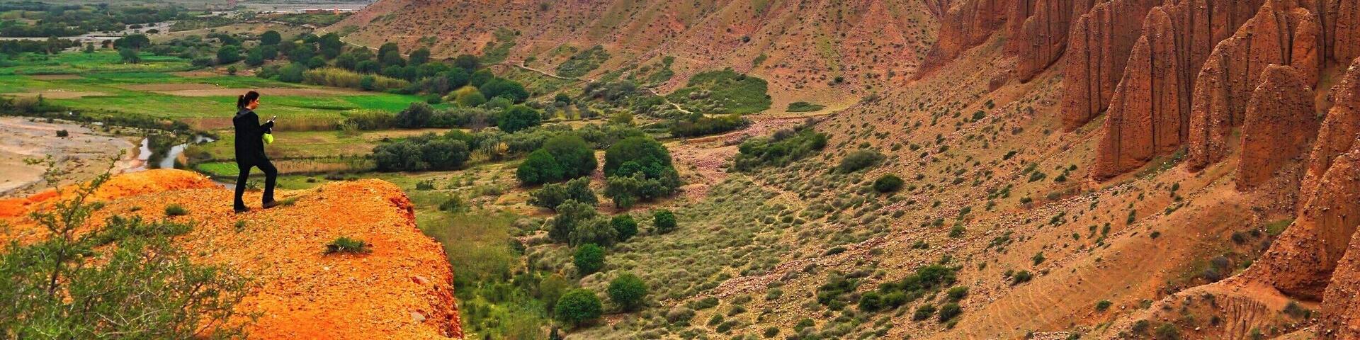 My host family took me to Lake Takerkoust (its dam powers all of Amizmiz and Marrakech) for a hike. Up here, you can see the entire floodplain and the river tributary that flows into the main lake. Far away on the other side, you can see a motorbike riding across the dirt road as if a speck of dust was slowly floating across space. As we sat and ate our picnic of fruit and veggy sticks, I couldn't help but wonder how much more Morocco is than just its stereotypical perception, a desert.