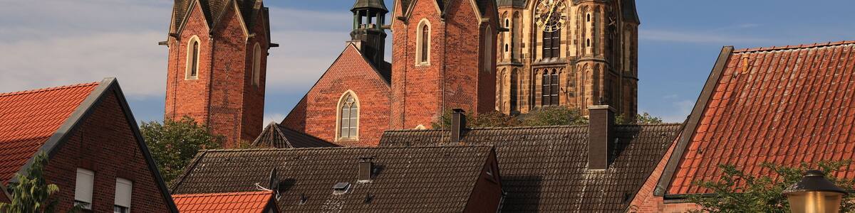 Blick auf die Altstadt von Sendenhorst im Münsterland
