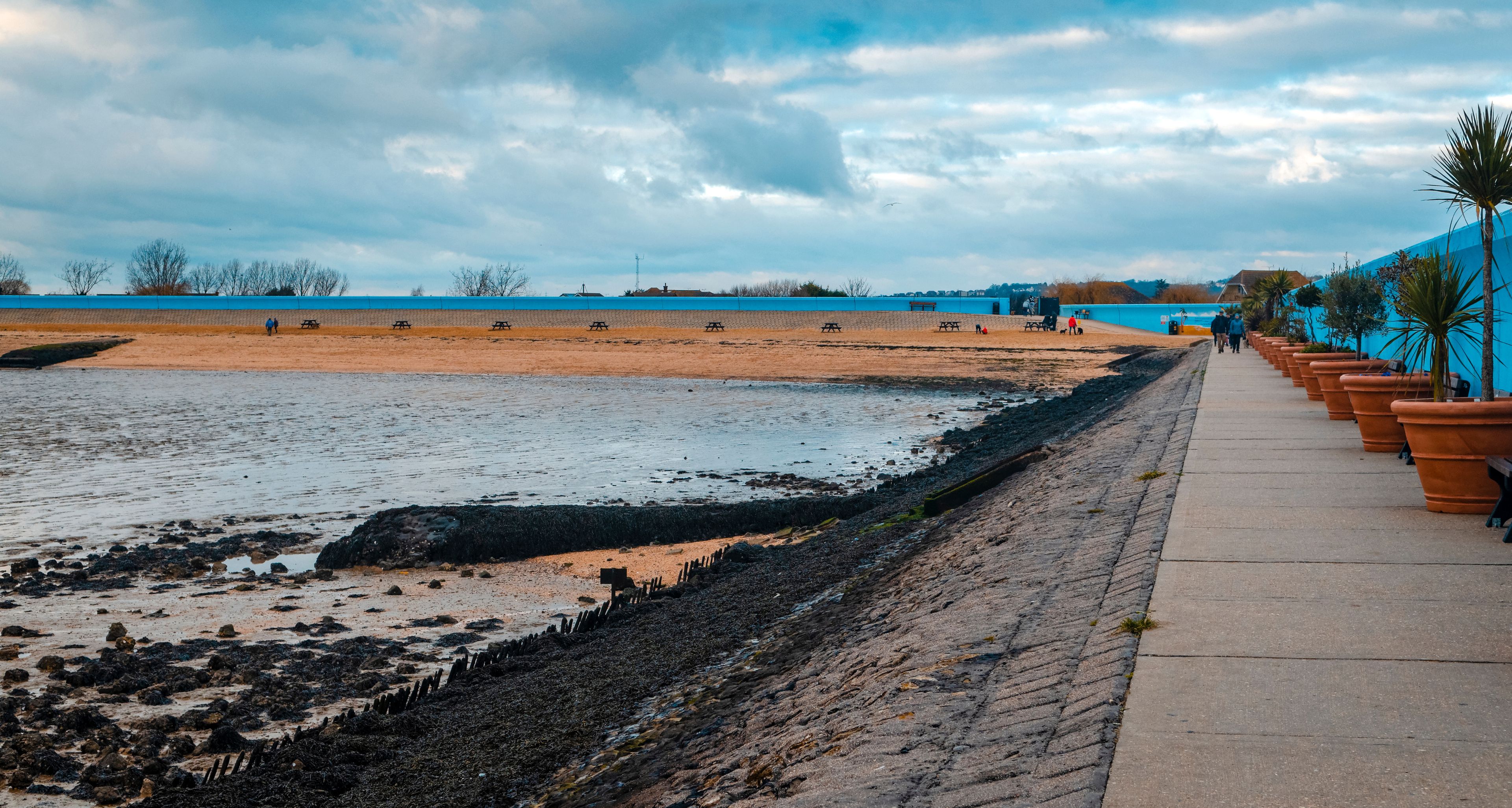 Concord Beach on the seafront of Canvey Island, Essex, Britain