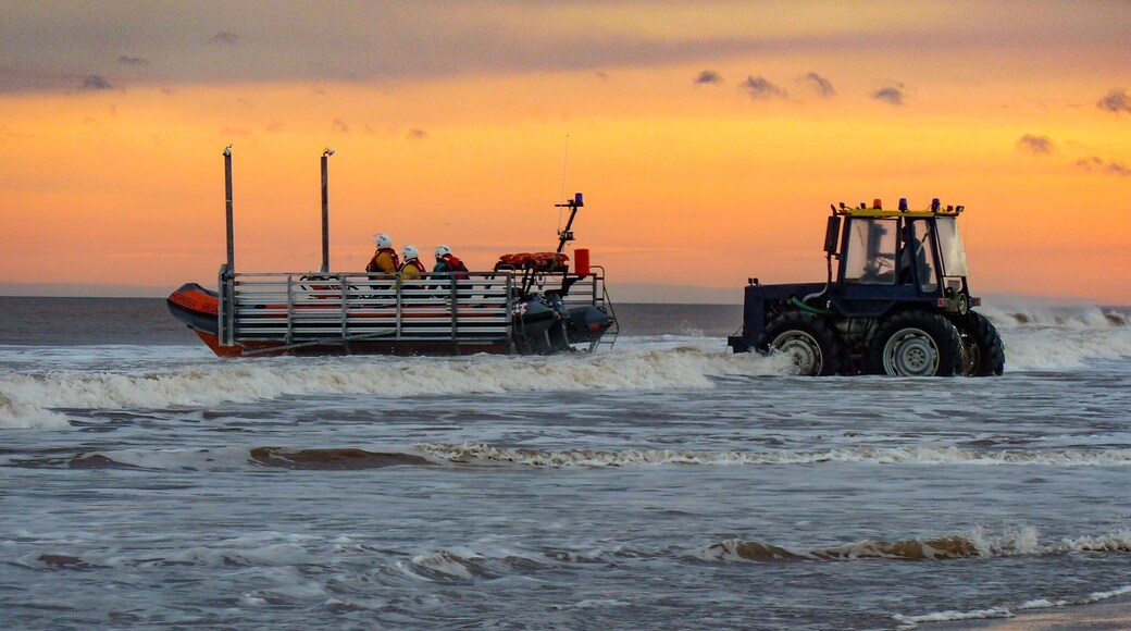 Launching the lifeboat in Hornsea, taken at midday on the winter equinox. It never really got light all day. Very atmospheric.