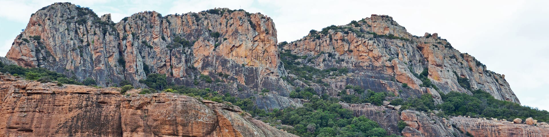 Cliffs above the Argens River near Roquebrune-sur-Argens in the Var department in France