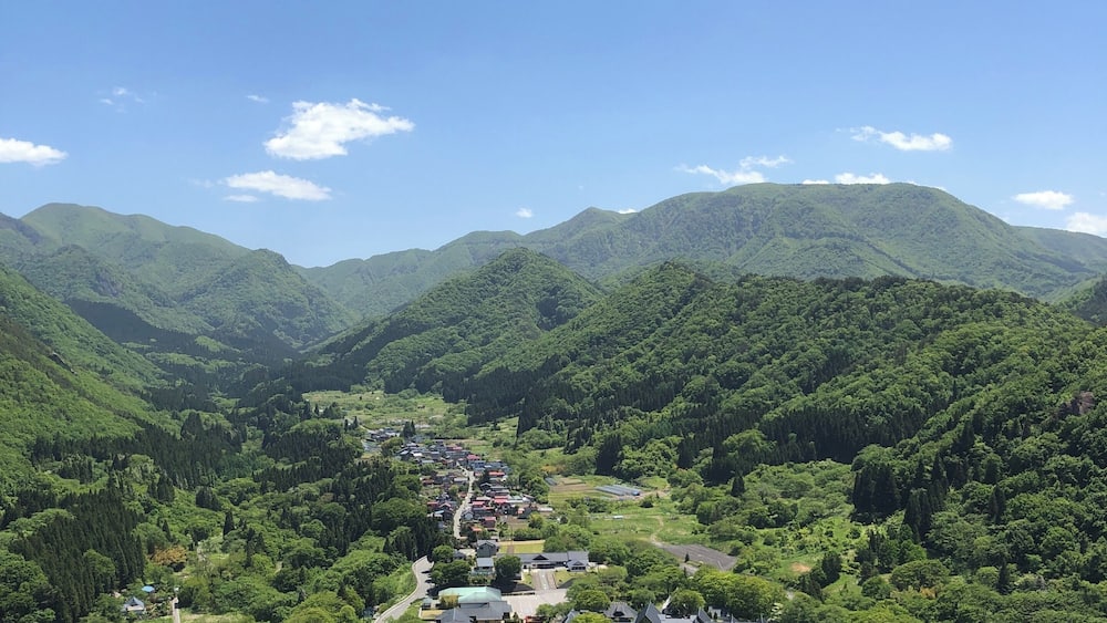 On top of the shrine in Yamadera..