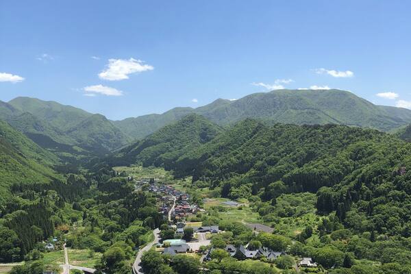 On top of the shrine in Yamadera..