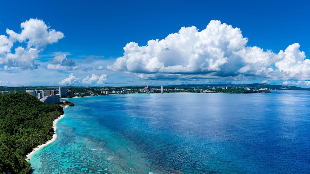 Two lovers point in Guam