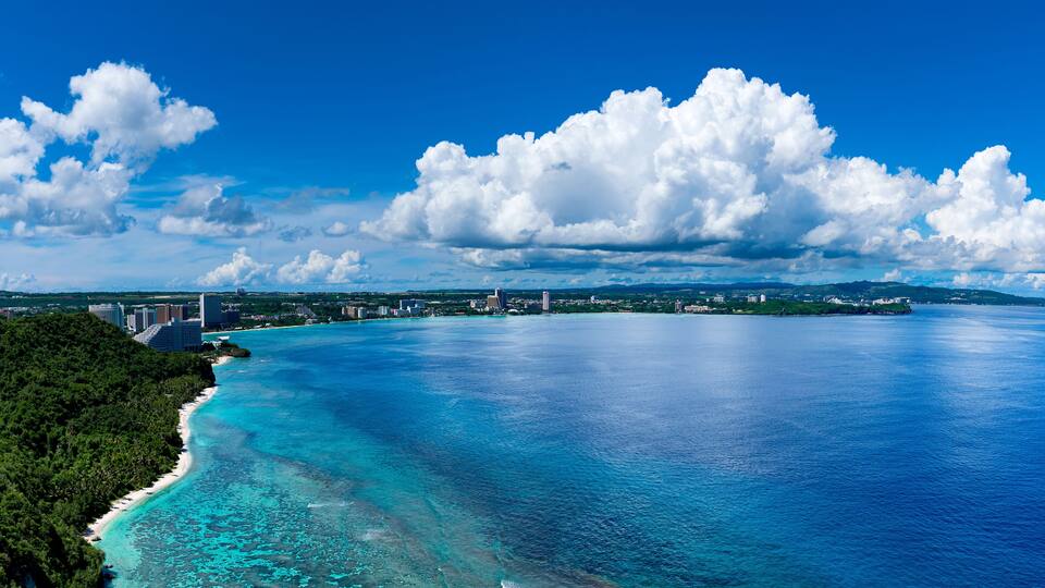 Two lovers point in Guam