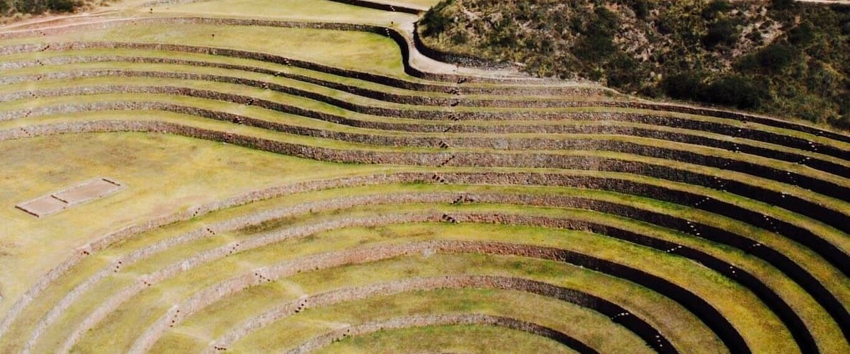This is Moray, the name of the Incan agricultural laboratory that was likely used to cultivate resistant and hearty varieties of plants high in the Andes.