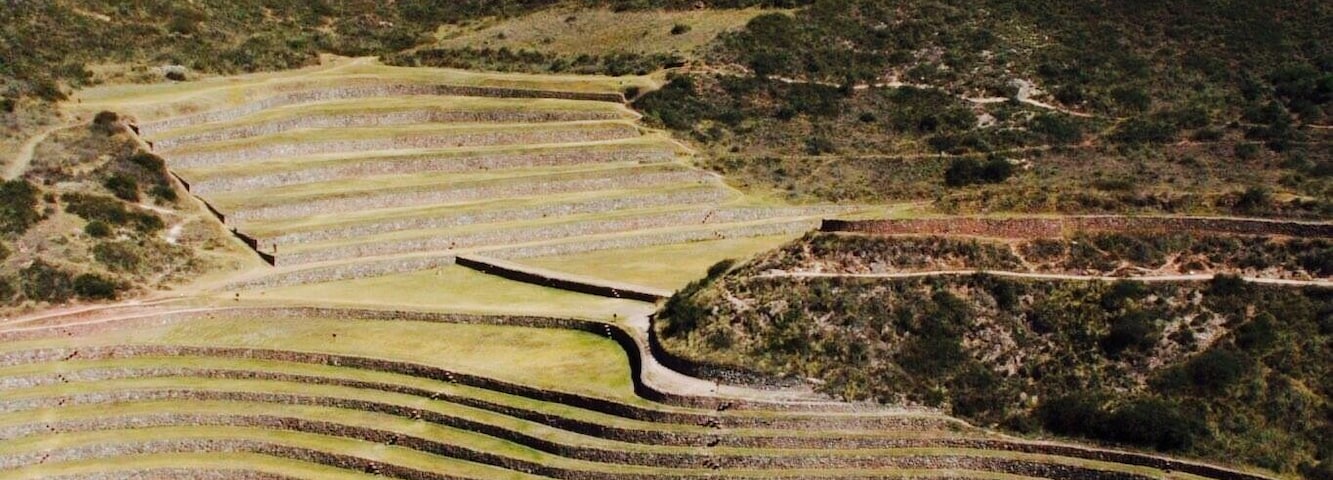 This is Moray, the name of the Incan agricultural laboratory that was likely used to cultivate resistant and hearty varieties of plants high in the Andes.