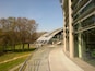 The Robert Gordon University, Aberdeen, Scotland: Terrace outside refectory on Level 2 of the Riverside East building. The terrace is accessed through the refectory and provides exterior space on days of good weather.
