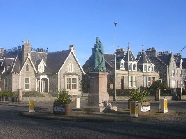 Queen's Cross, Aberdeen. This statue of Queen Victoria was moved here in 1964 having previously stood in St. Nicholas Street, in the city centre.