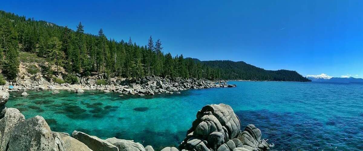 Secret Cove clothing optional beach in one of the corners of Lake Tahoe! #blue