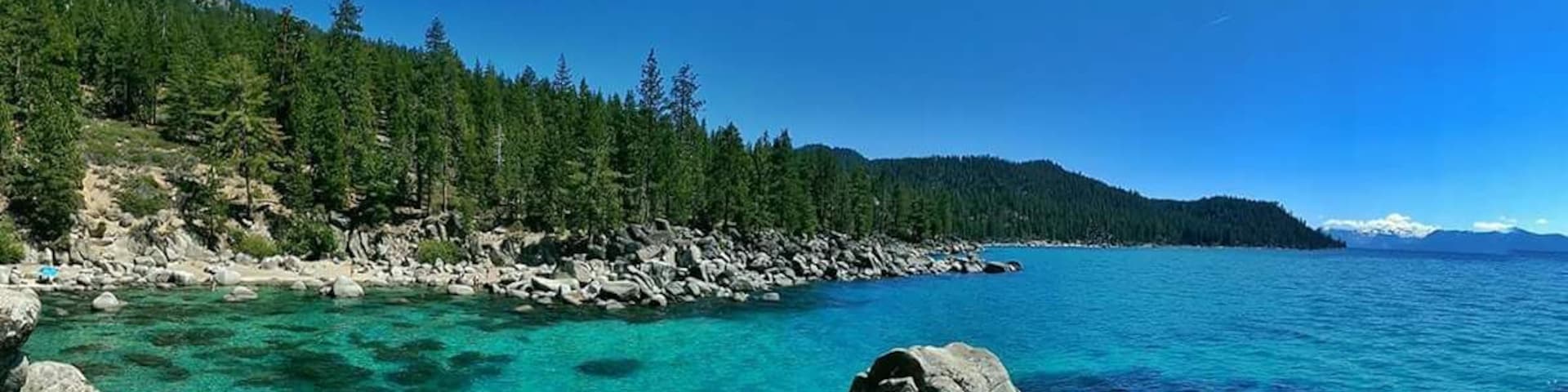 Secret Cove clothing optional beach in one of the corners of Lake Tahoe! #blue
