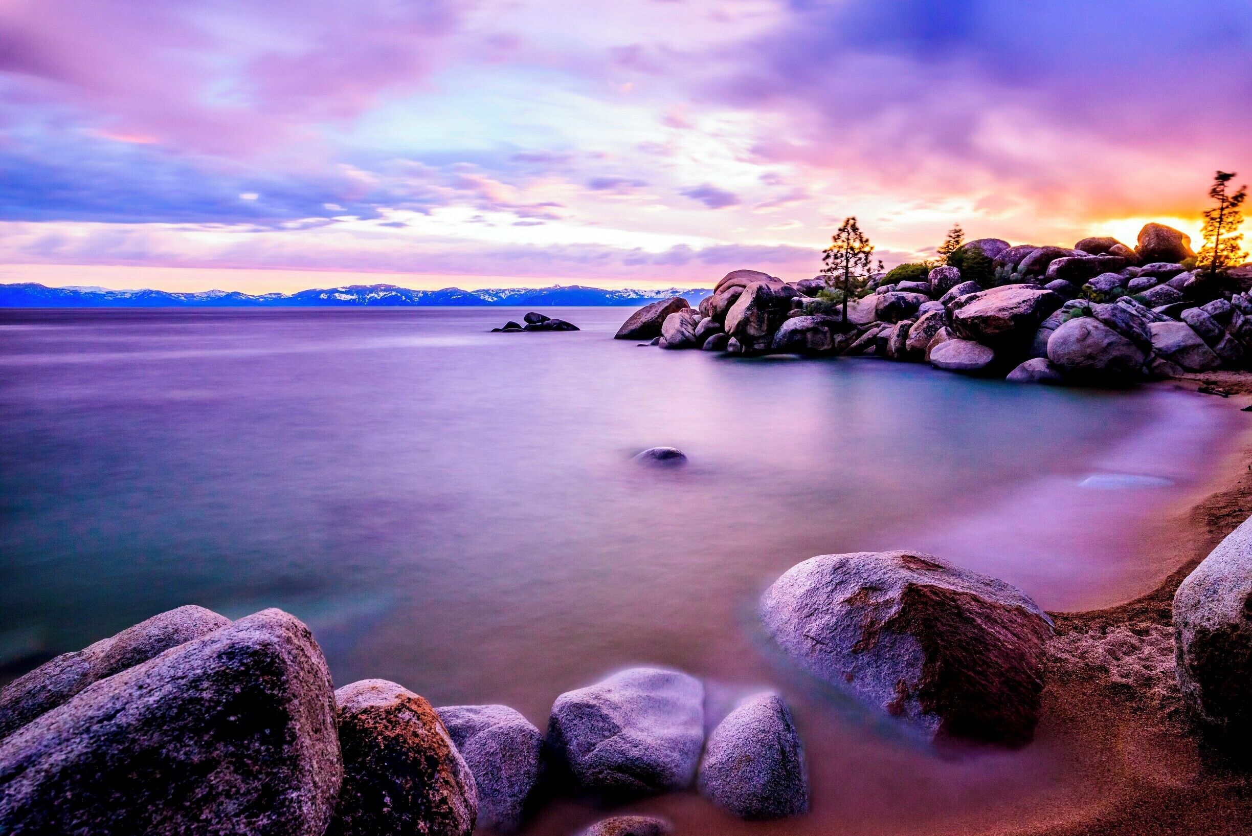 Sunset at Chimney Beach - Lake Tahoe
