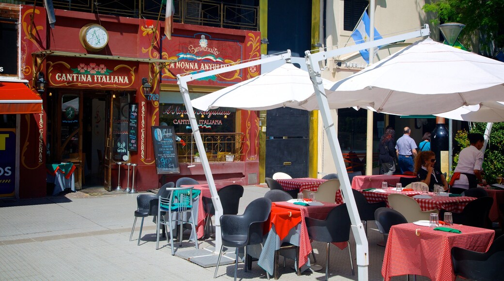 Recoleta som visar caféer