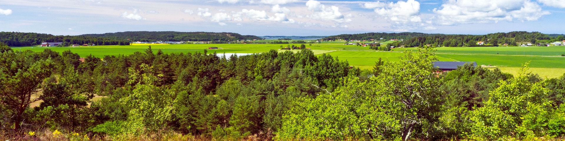 C7DJC0 Landscape view near Fjaras, Kungsbacka, Halland, Sweden