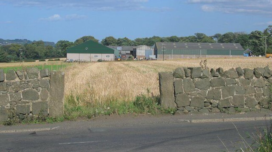 Ransfield. Farm on the southern edge of Ratho. Looking east from NT140701