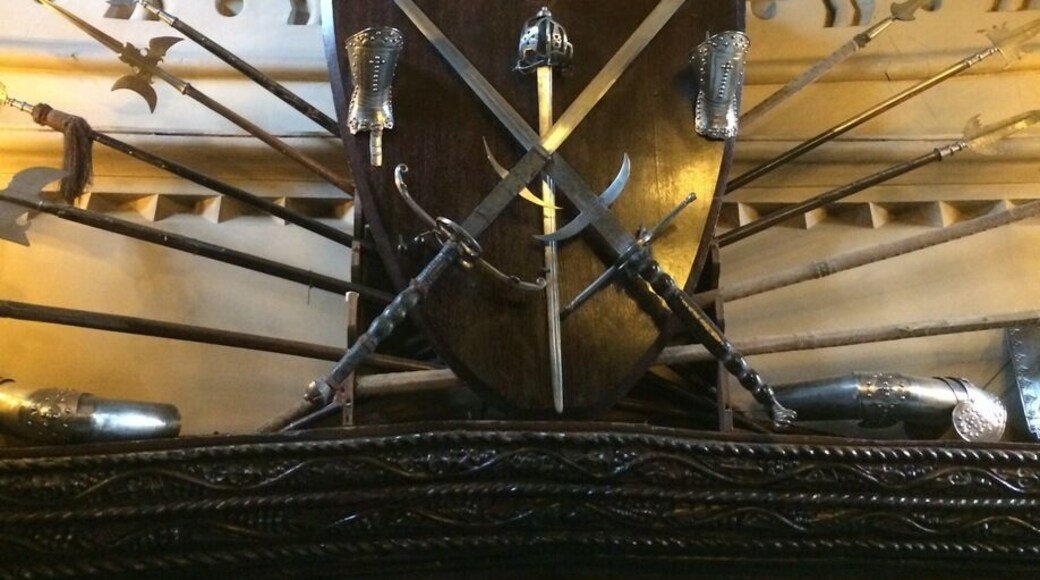 Main hall fireplace.