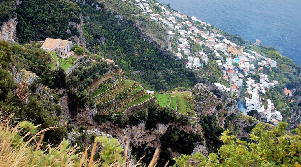 I'd heard about it, wanted to do it, but had to return a few years later to actually do it. It's called Santiero Deglei Dei or, Path of the Gods. As you walk along the narrow path gazing down on centuries of civilization you wonder how many of those who take the Amalfi - Positano road will even be aware of just how brilliant it is a thousand feet above. The whole walk was simply stunning; best I've ever done. It took about 4 hours from memory and I treasured every step. This is about half way.