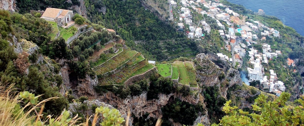 I'd heard about it, wanted to do it, but had to return a few years later to actually do it. It's called Santiero Deglei Dei or, Path of the Gods. As you walk along the narrow path gazing down on centuries of civilization you wonder how many of those who take the Amalfi - Positano road will even be aware of just how brilliant it is a thousand feet above. The whole walk was simply stunning; best I've ever done. It took about 4 hours from memory and I treasured every step. This is about half way.