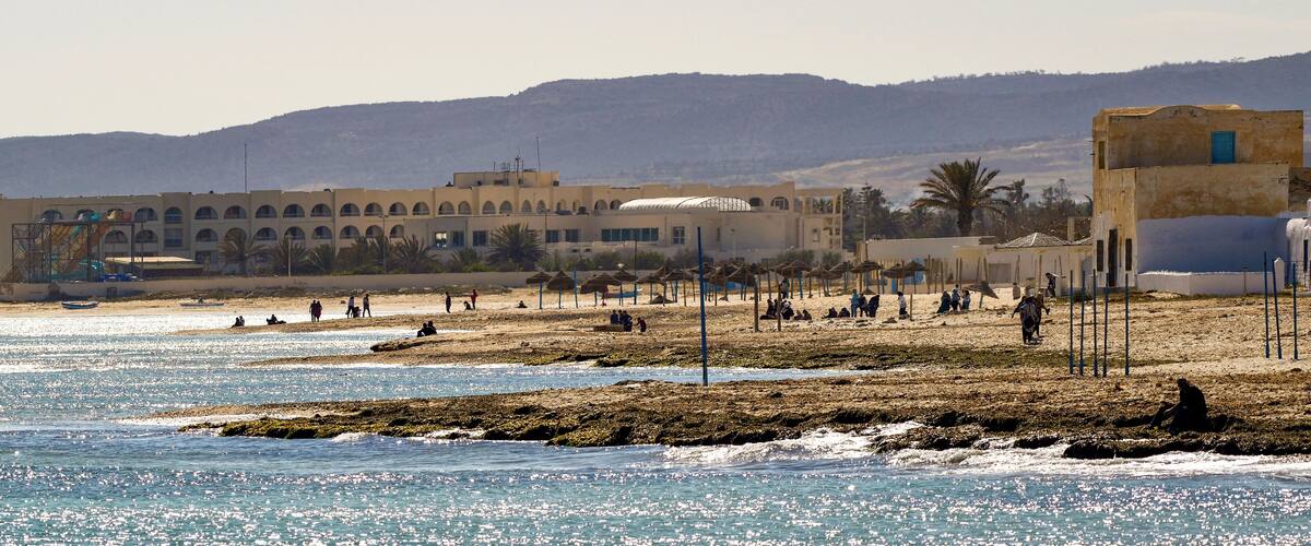 Vue panoramaique de la côte tunisienne à Nabeul