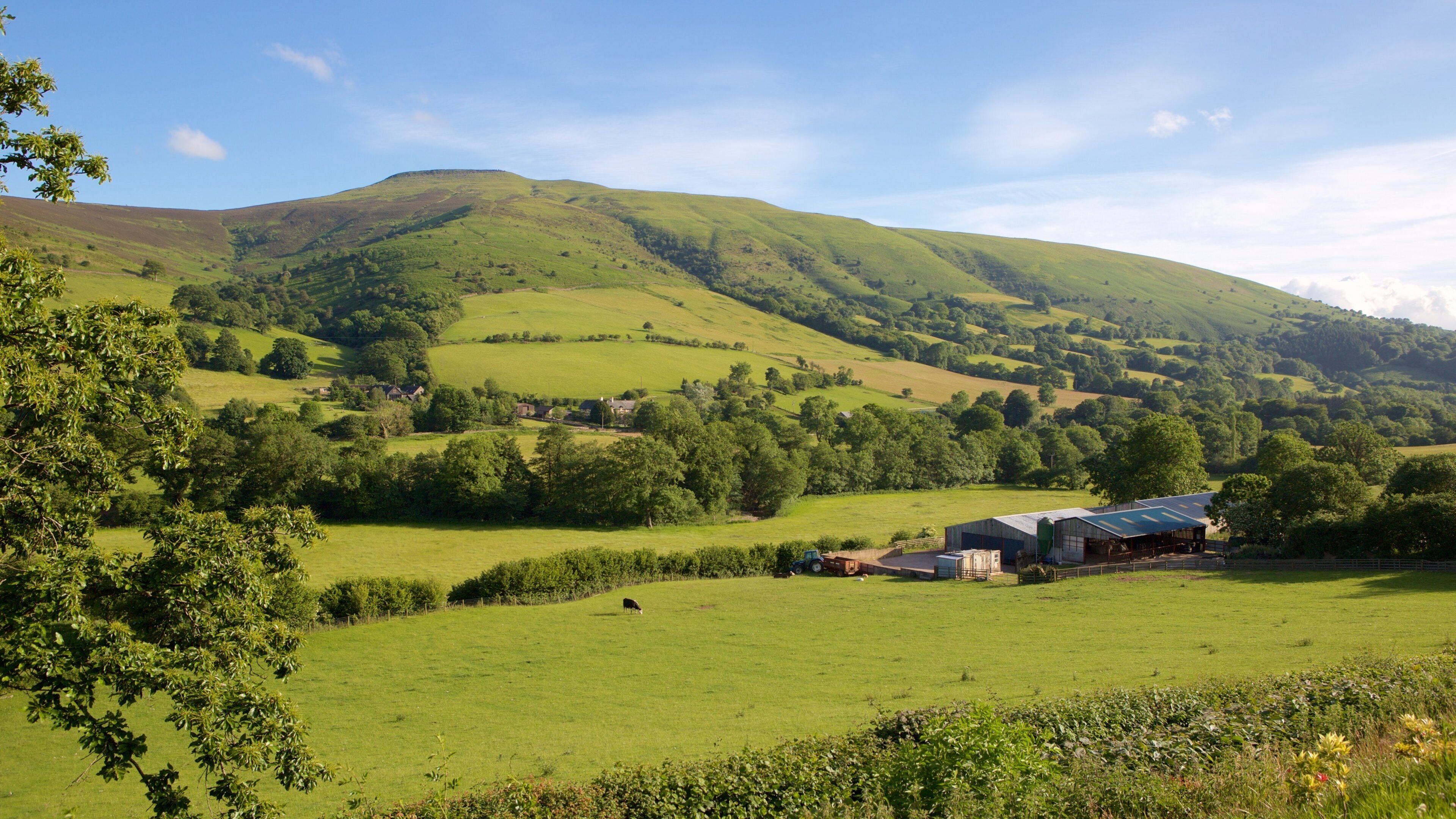Parco Nazionale di Brecon Beacons caratteristiche di terreno coltivato e montagna