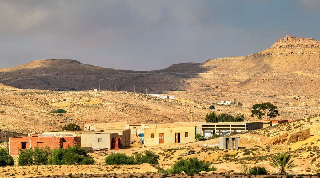 Typical Tunisian landscape at Ksar Ouled Soltane near Tataouine