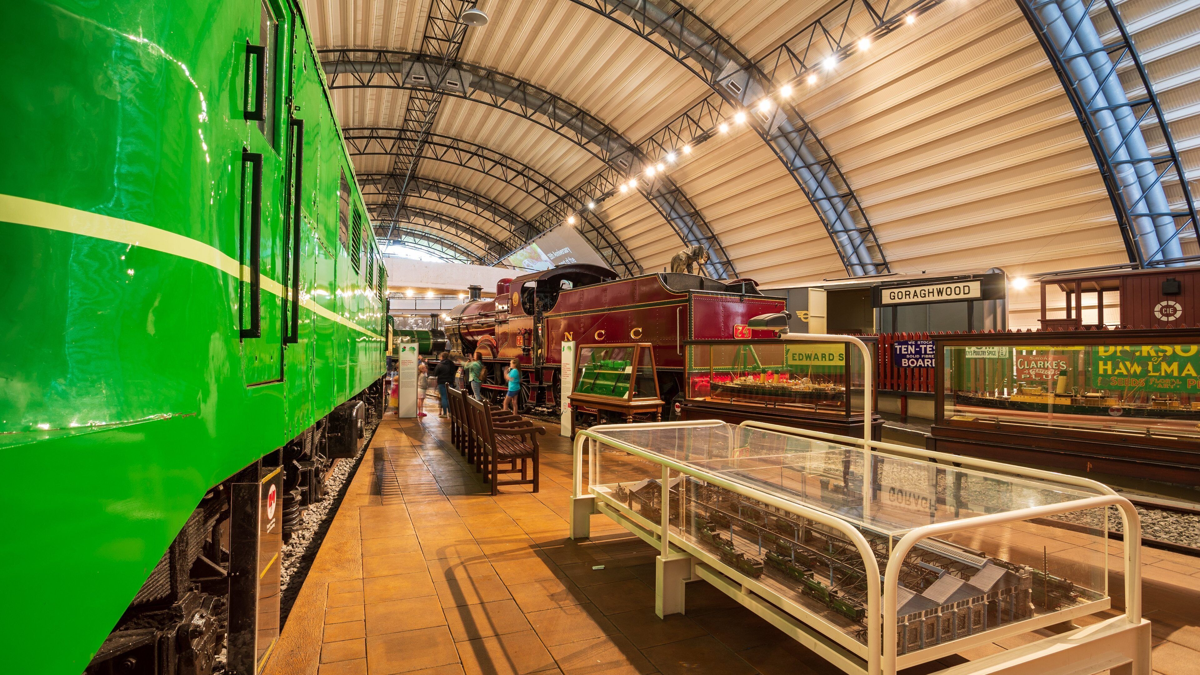 Cultra showing interior views and railway items