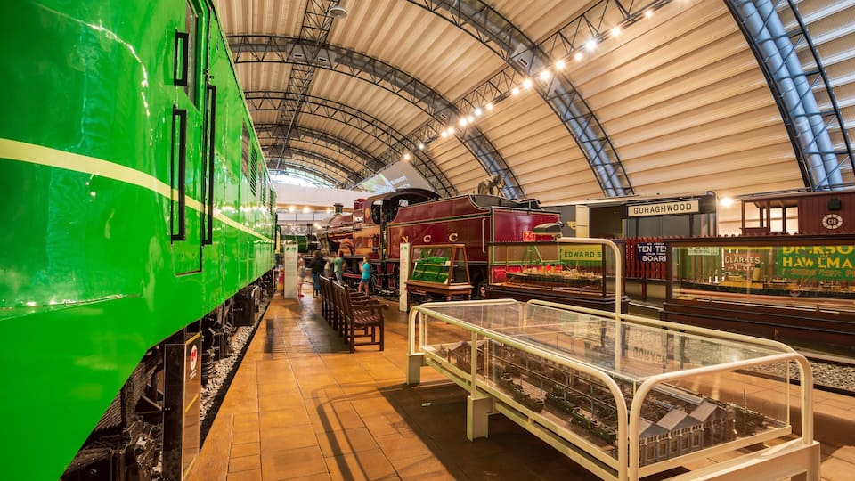 Cultra showing interior views and railway items