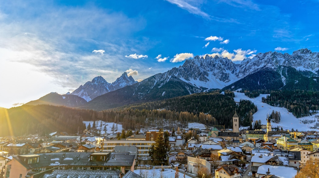 San Candido / Innichen at sunrise in South Tyrol / Alto Adige, Italy