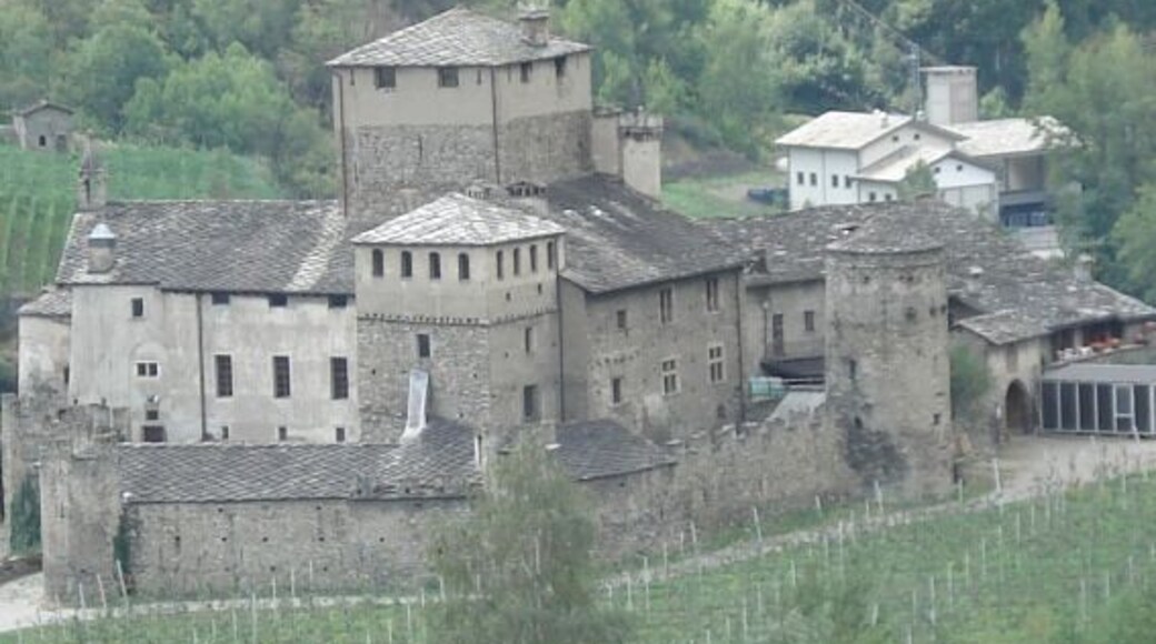 Castle of Sarriod de la Tour, located in Valle of Aosta, Italy (detail)