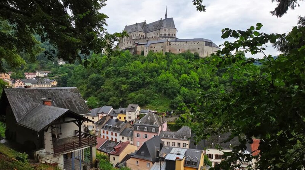 Chateau Vianden. This a fortified castle that sits on a hill west of the Rhine river. Luxembourg is a small country. I was able to visit this place and Clearveaux castle in a day.