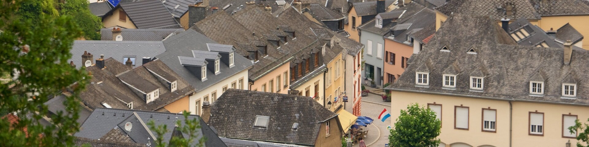 Vianden showing a small town or village