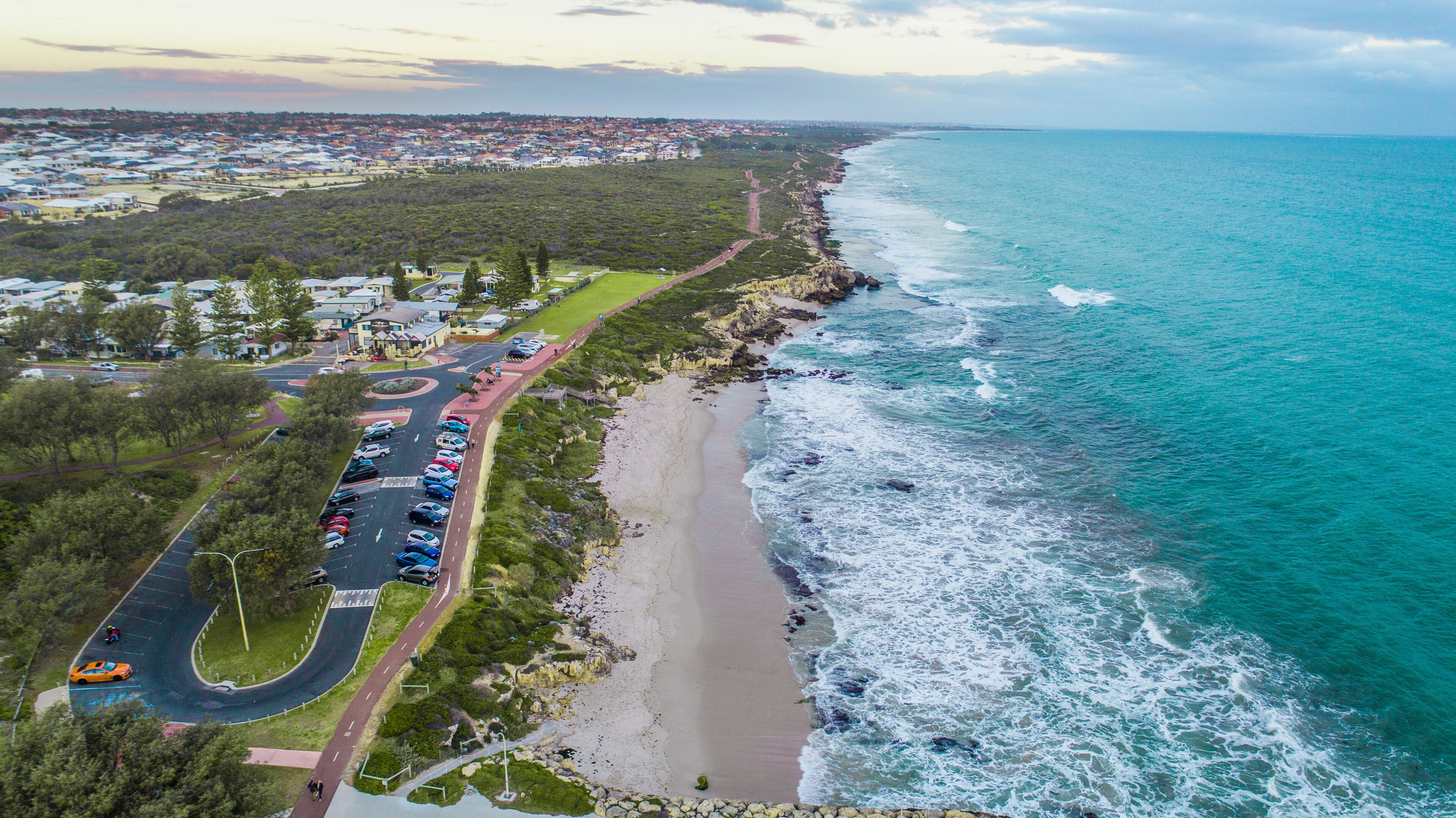 Drone shot of Burns Beach Coastline Western Australia