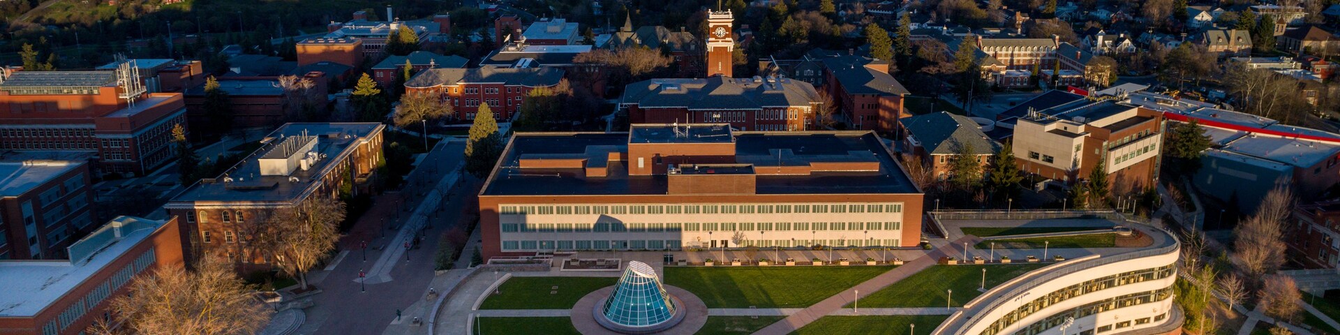 Washington State University campus aerial view