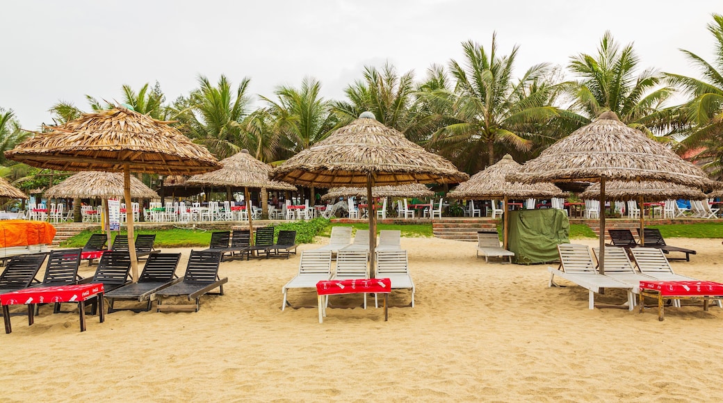 Cua Dai Beach which includes a sandy beach and tropical scenes